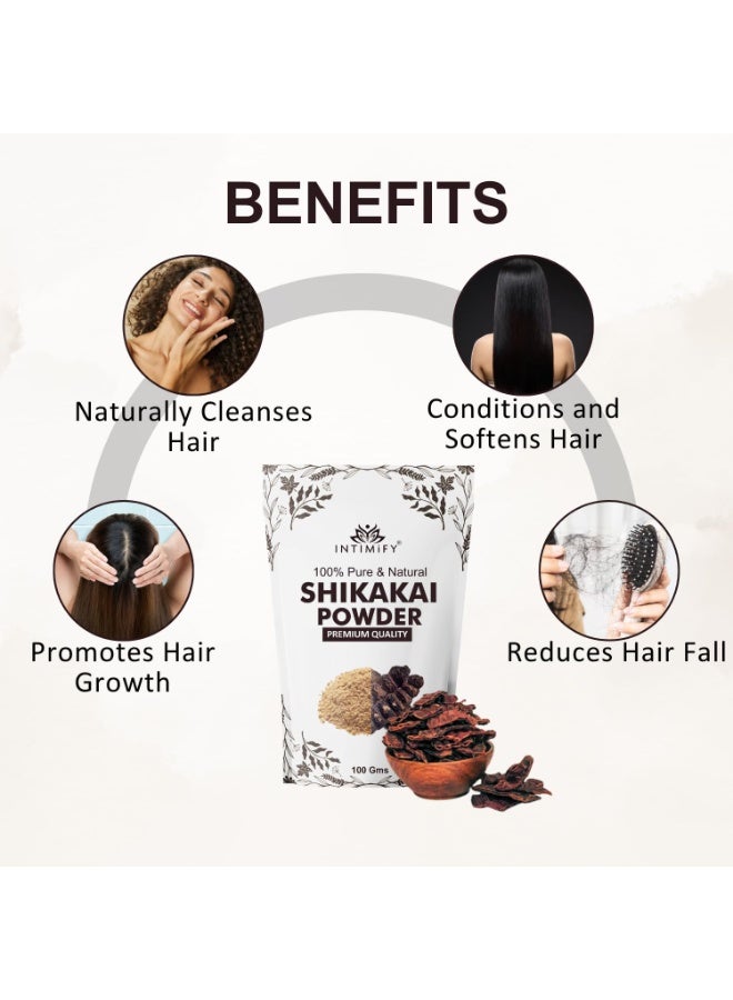 INTIMIFY مسحوق شيكاكاي للشعر من إنتيميفاي، 100 غرام × 3 - Image 3
