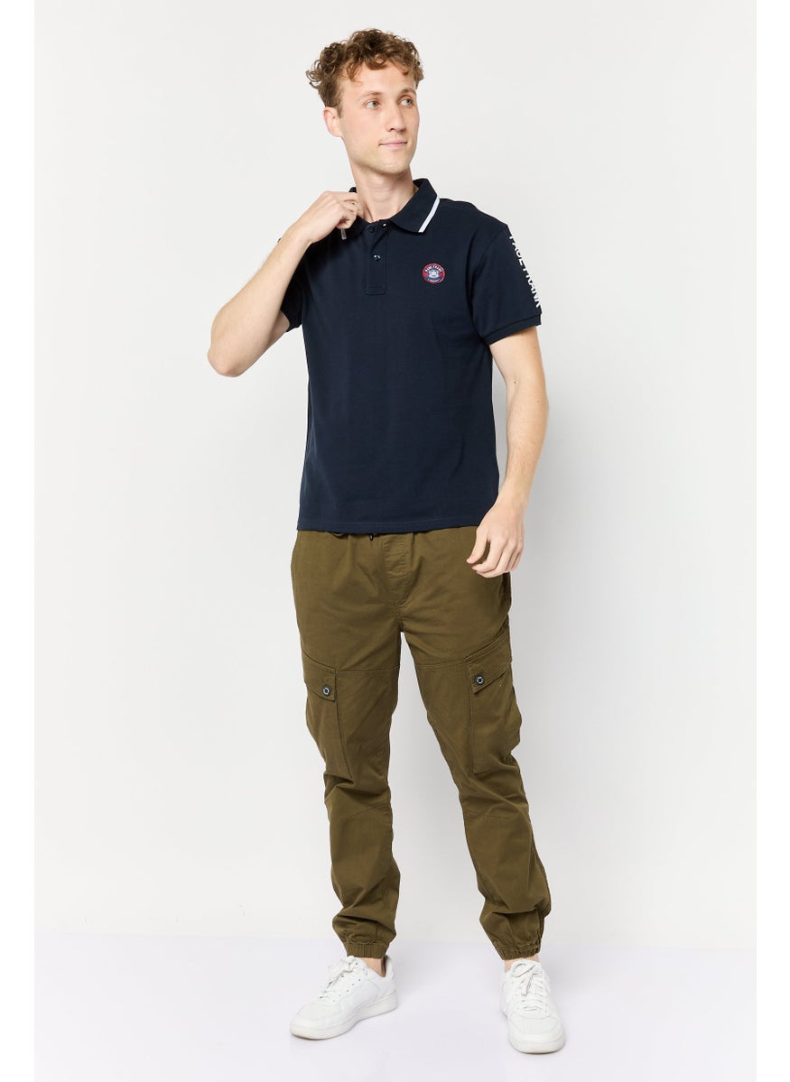 Paul Frank Men Regular Fit Graphic Print Short Sleeves Polo Shirt, Navy  - Image 2