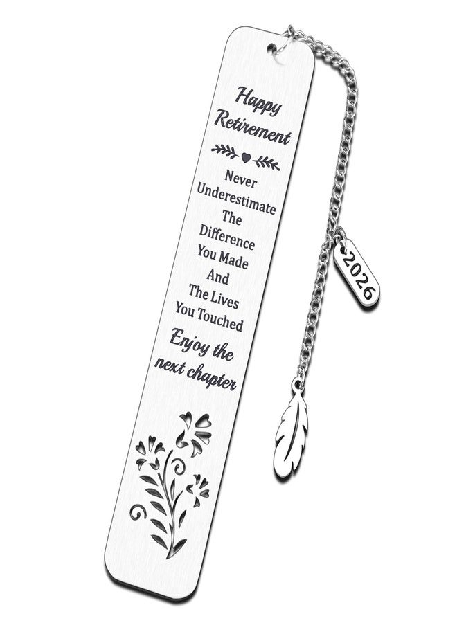 Vanlovemac Retirement Gifts for Women Men 2026 Happy Retirement Gifts Bookmark for Teacher Mom Grandma Farewell Going Away Gift for Coworker Friends Boss Enjoy The Next Chapter - Image 1