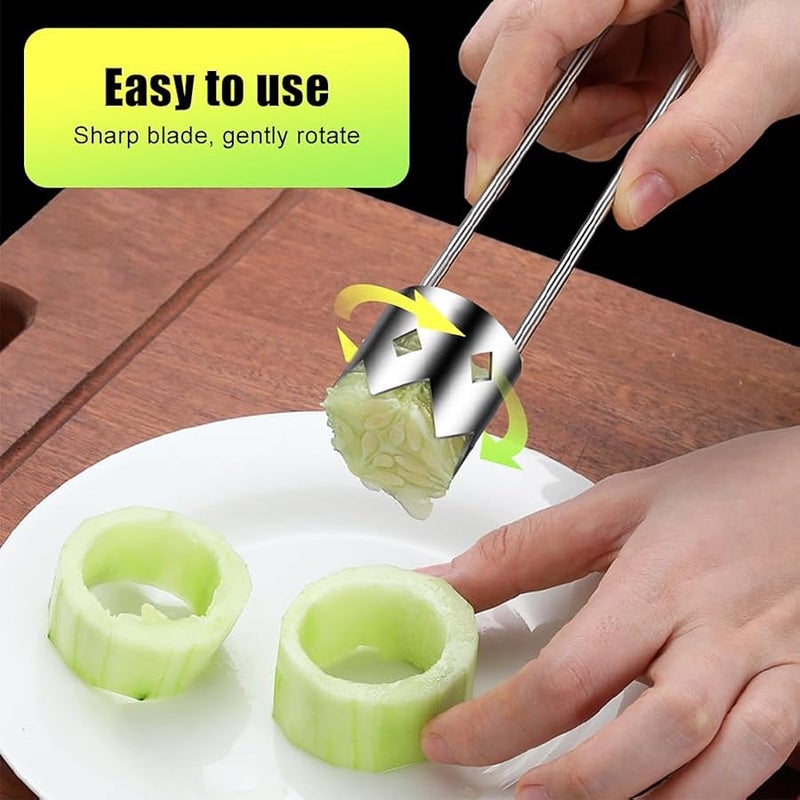 Fauppt Red Bell Pepper Seed Corer, Stainless Steel Fresh Fruit and Vegetables Corer Pepper Corer Seed Remover Tool Home Use,Tomato Corer Tool for Vegetables Fruit Kitchen Gadget (1pack) - Image 5