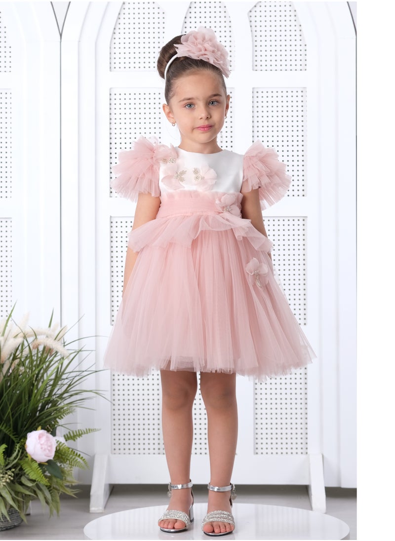 Girls' Dress in an Elegant Combination of Pink and White - pzsku/Z4781FC803D63969F8267Z/45/_/1733839554/431d5a73-50d0-4c81-b057-0ed2c9a64ca5