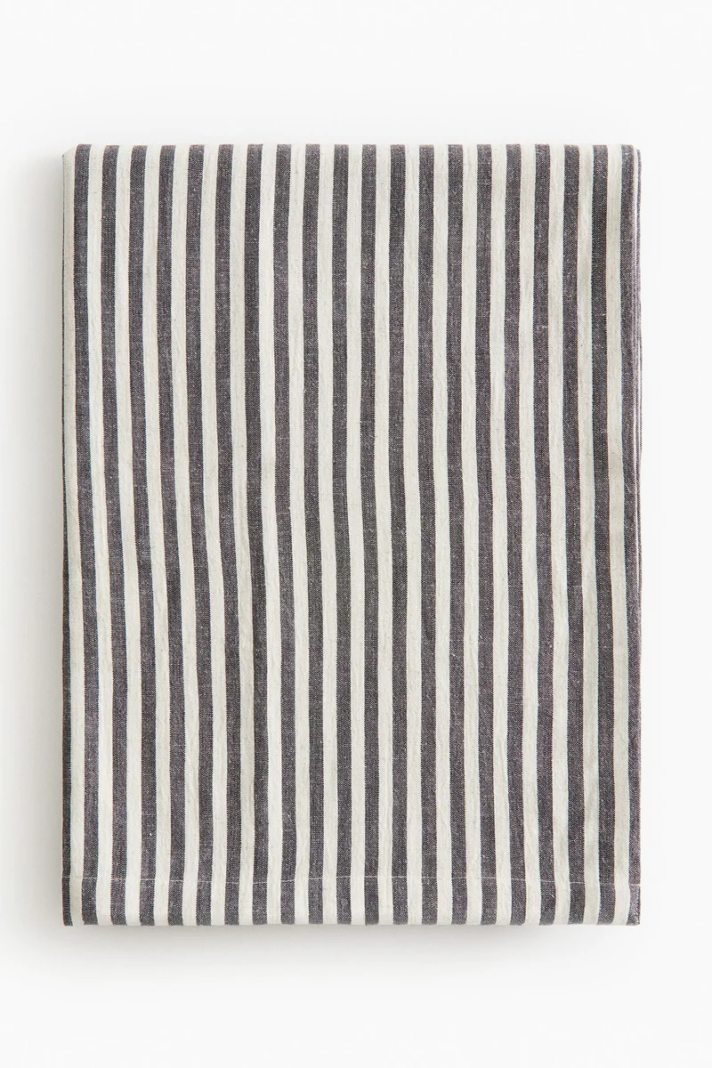 H&M Striped cotton tablecloth
