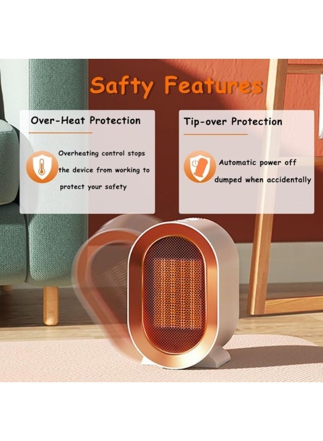 MAKS & CO. Energy-Efficient Portable Space Heater – Compact PTC Ceramic Heater with 2-Speed Fan for Home & Office Use - Image 4