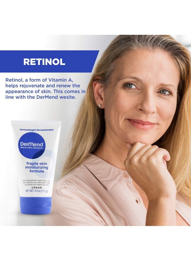 dermend Specialized Fragile Skin Moisturizing Cream: Formula to Restore & Rejuvenate Mature Skin - Daily Moisturizer & Anti Wrinkle Cream for Firming & Strengthening Thin, Aging Skin - 4.5 Oz Tube - Image 5