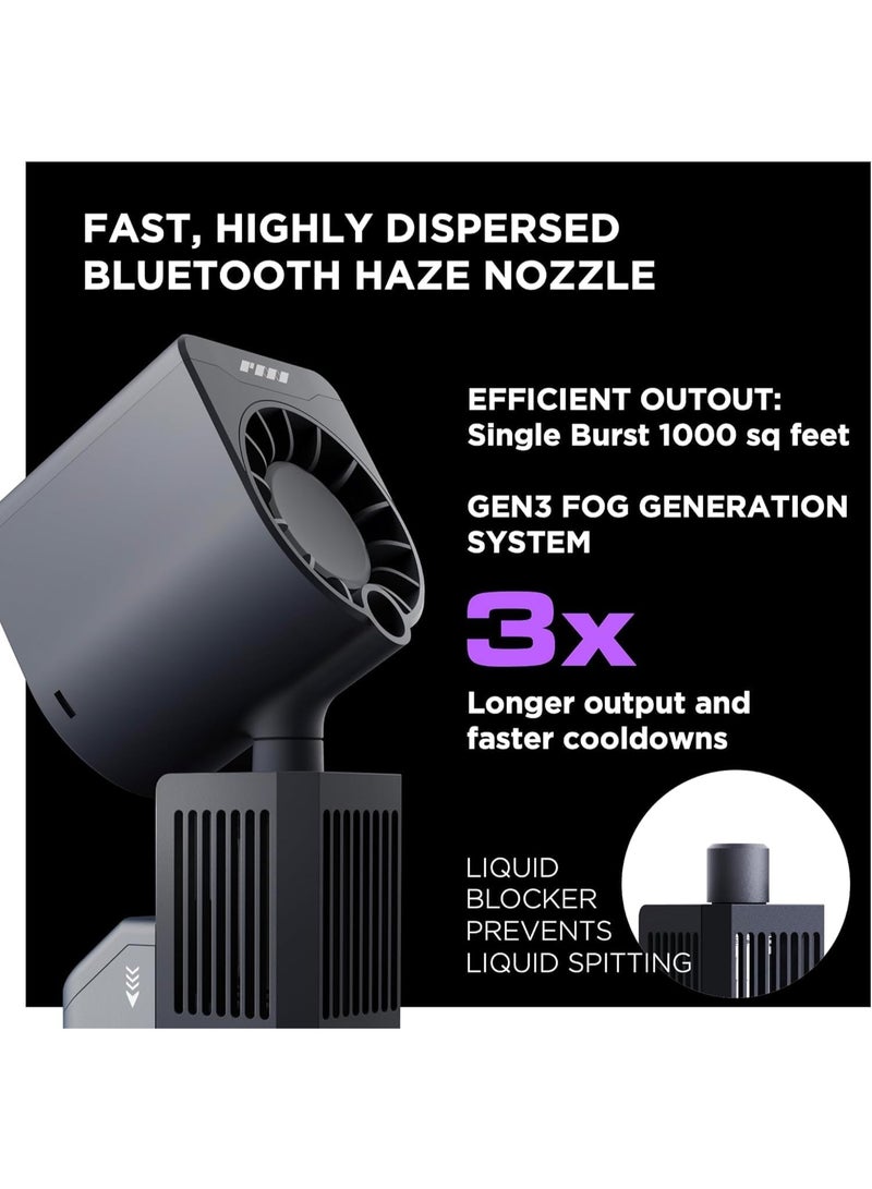 عدة PMI Smoke Ninja Pro Hazer – آلة دخان صغيرة محمولة لاسلكية تعمل بالبطارية لإنتاج الضباب والدخان للحفلات، التصوير، المسرح، والمؤثرات الفيديوية - Image 3