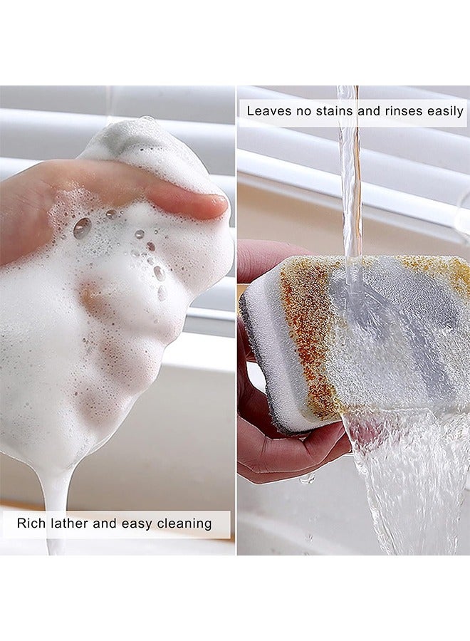 HOMESTAR 50pcs/Piece Double-Sided Cleaning Sponge Kit - Perfect for Household Scrubbing, Scrub Cleaning Sponge for Non-Coated Cookware, Dishes, Pots, Pans, Dual Sided Dish Sponge for Kitchen, Household, Bathroom and More - Image 2