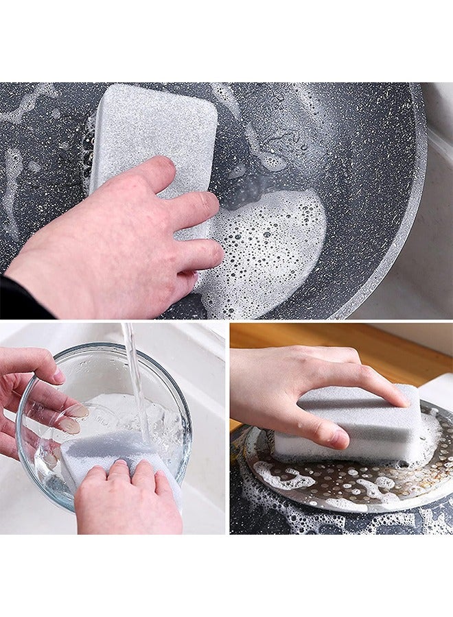 HOMESTAR 50pcs/Piece Double-Sided Cleaning Sponge Kit - Perfect for Household Scrubbing, Scrub Cleaning Sponge for Non-Coated Cookware, Dishes, Pots, Pans, Dual Sided Dish Sponge for Kitchen, Household, Bathroom and More - Image 4