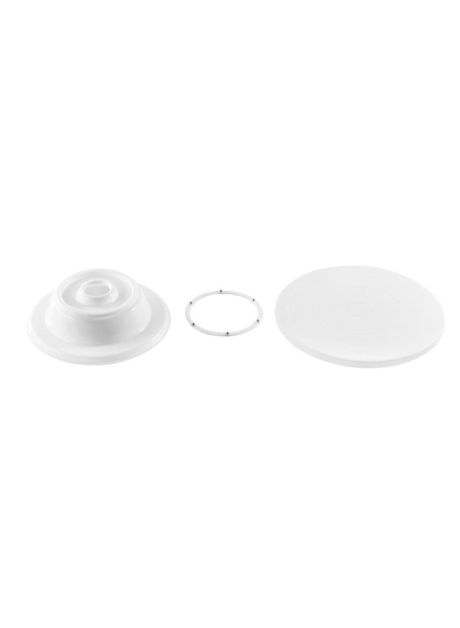 Cake Making Turntable Rotating Decorating Platform Stand White 28x28x4cm - Image 5