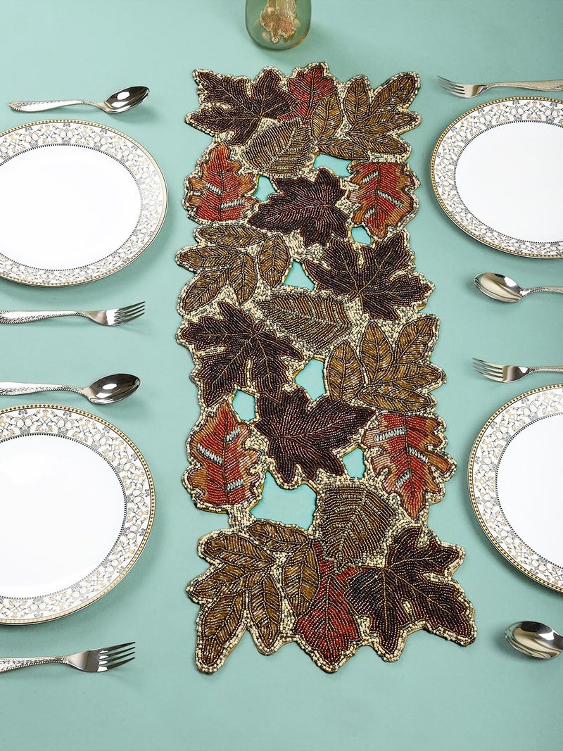 AIVIK Premium Handcraf Beautiful Beaded Table Runner Craftsmanship 13 36 Inch BR029 - Image 1