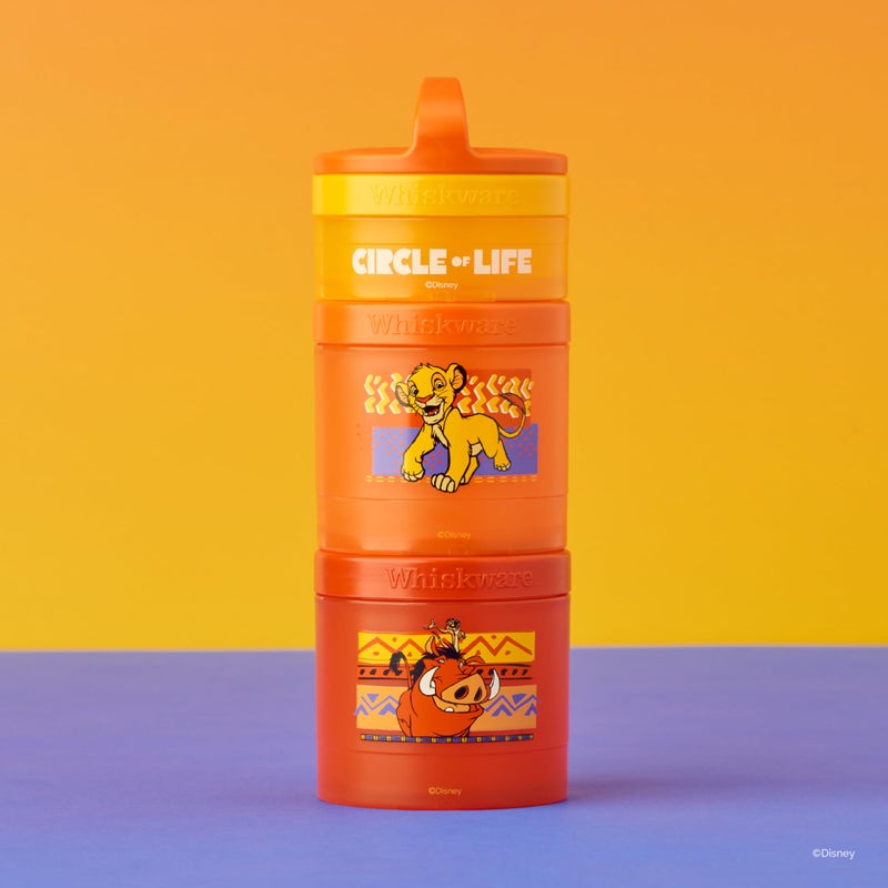 Whiskware Disney Lion King Simba and Friends Stackable Snack Containers for Babies, Toddlers, and Kids, 3 Stackable Snack Cups for School and Travel, Cupholder Friendly, Circle Of Life! - Image 5