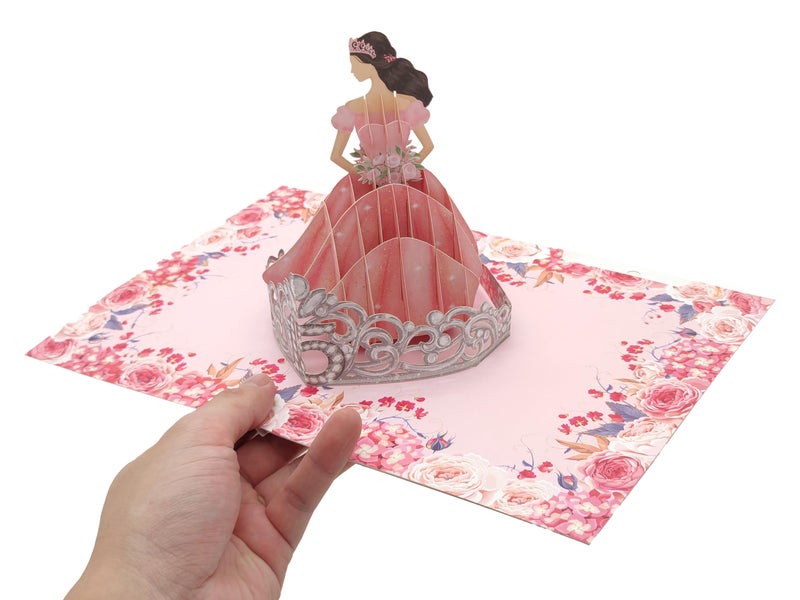 ASVP Shop Quinceanera Card - Happy 15th Birthday Card - Tarjetas Para 15 AÃ±os - 3D Pop Up Greeting Card - Image 2