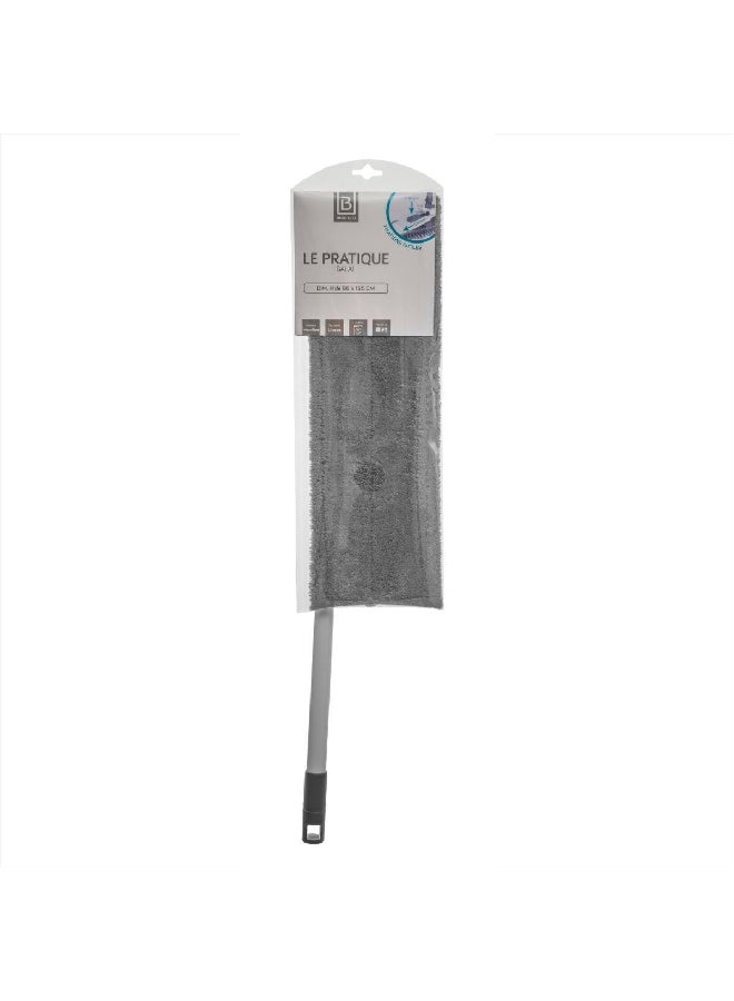 Five Simply Smart Lepratique Telescopic Microfiber Dust Flat Mop Grey 4 x 14 x 95.5 cm 117275 - Image 2