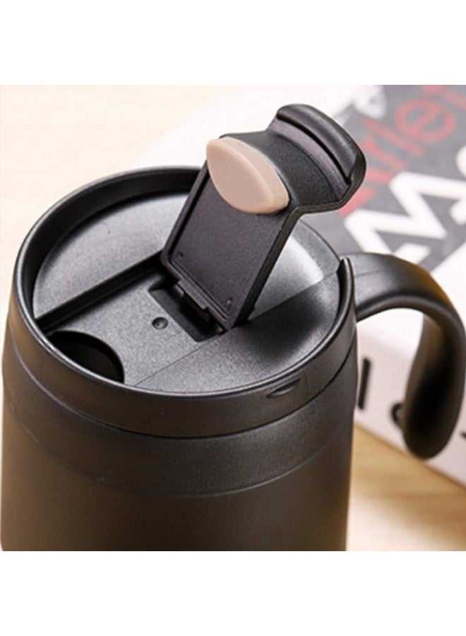 Leeonz® 350ML Coffee Mug with Handle, Vacuum Insulated Camping Mug with Lid, Double Wall Stainless Steel Travel Tumbler Cup, Coffee Thermos Outdoor (Black) - Image 3