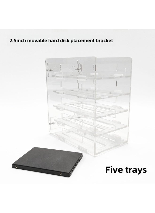 Generic - Mobile Placement Bracket Storage Rack 2.5 Inch Box Transparent Placement Rack Multi-layer Box-Color:2 Layers Of Transparent - Image 1