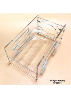 Mobile Placement Bracket Storage Rack 2.5 Inch Box Transparent Placement Rack Multi-layer Box-Color:2 Layers Of Transparent