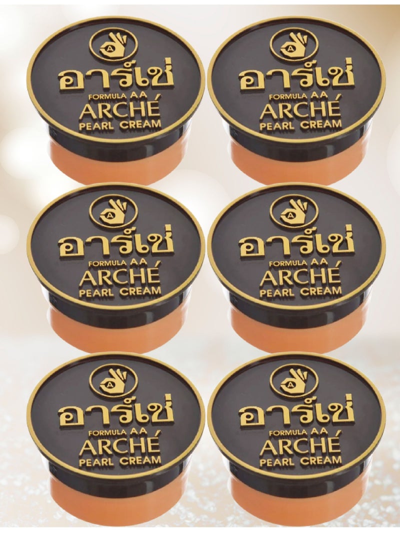 Arche 6 Pieces Skin lightening cream 5 Grams 3 in 1 with Multiple Properties Including Covering Black Spots On The Face Sun Protection Softening The Skin Cream Before Makeup  - Image 1