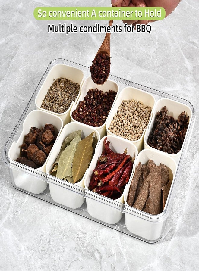 UPTRUST Divided Serving Tray with Lid and Handle - Snackle Box Charcuterie Container for Portable Snack Platters - Clear Organizer for Candy, Fruits, Nuts - Perfect for Party, Entertaining - Image 5
