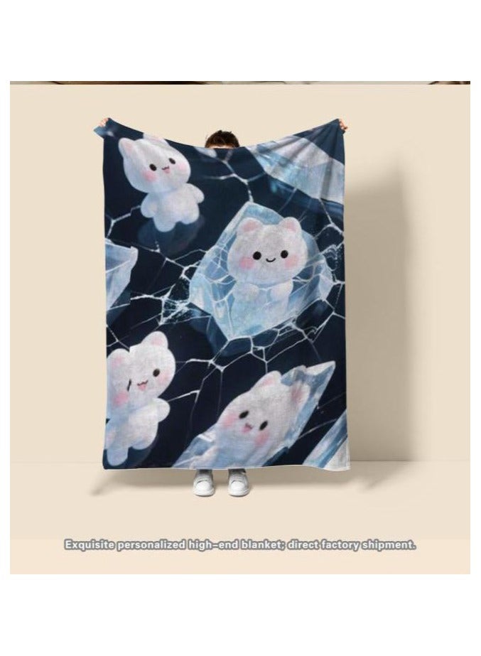 general Flannel thin blanket (warm and comfortable, suitable for sleep, gaming, dust removal and sandproof) 150cm*200cm - 843 - Image 4