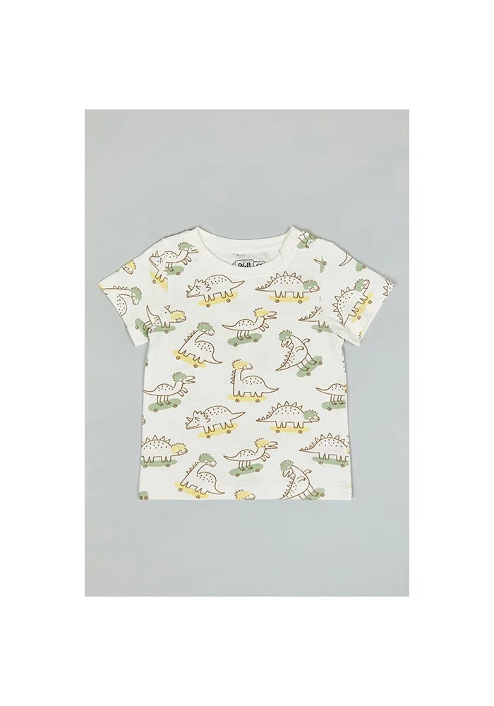 أر أند بي 2 Pack Printed T-Shirts with Short Sleeves