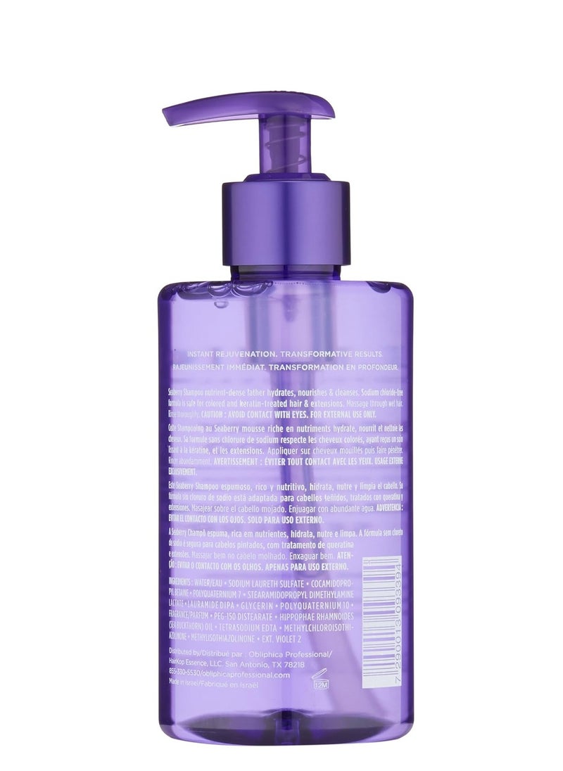 Obliphica Professional - Obliphica Seaberry Shampoo for Medium to Coarse Hair - Frizz Free, Nourished, and Damaged Repaired Hair - Hair Mask & Treatment for Dry Hair and Growth - 10 Fl Oz - Image 1