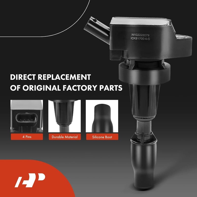 A-Premium Ignition Coils and Spark Plugs Kit for Hyundai and Kia - Set of 8 - Image 3