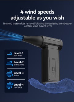 BOOSTER BOLUOJUN Compressed Air Dusters, Turbo Jet Fan for Sand and Dust Removal, 35M/S Wind Speed  - Image 3