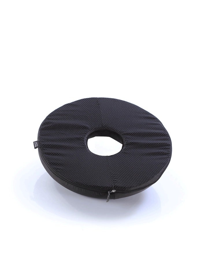 اتش تي مقعد من الميموري فوم لتخفيف آلم البواسير وما بعد العمليات الجراحية, مقعد مناسب للسيارة او الطائرة او المكتب ’ لون أسود - Image 2