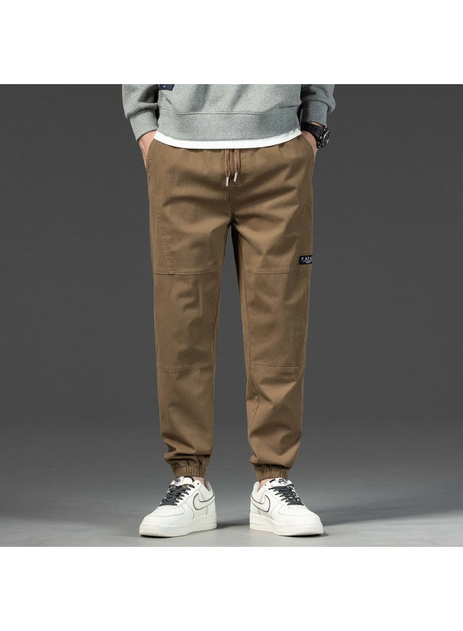 Fapai Autumn Winter Men's Casual Pants Fashion Sweatpants Loose Fit Cropped Pants Men - Image 2