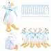 Soulchen 12 Sets One Silly Goose Party Favors Goose Plush Toys with Ribbon Funny 67 Small Stuffed Animal with Thank You Cards and Bags Total 36 Pcs for Birthday Party Baby ShowerBlue - Image 2