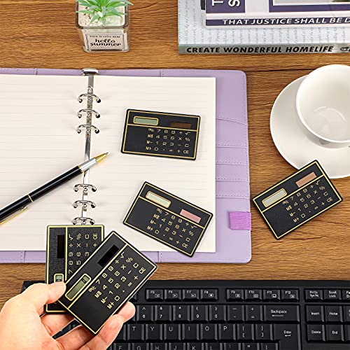 Weewooday 12 Pieces 8 Digits Thin Pocket Calculator Portable Slim Credit Card Design Solar Power Mini Calculator for Home Office - Image 4