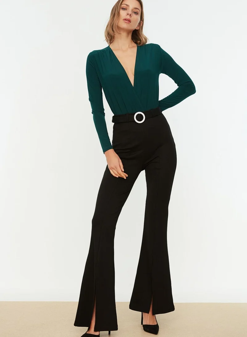 trendyol Split Detail Flared Pants