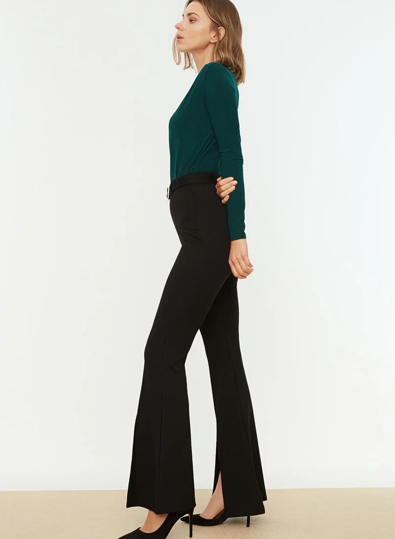 trendyol Split Detail Flared Pants