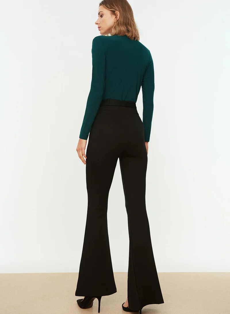 trendyol Split Detail Flared Pants