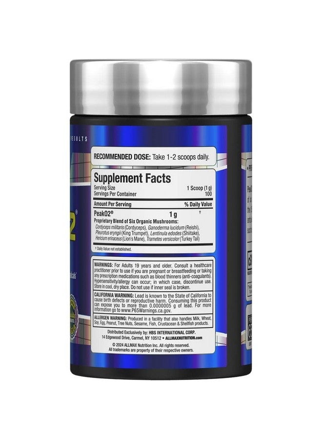 AllMax Nutrition ALLMAX Essentials PEAKO2 - Helps Enhance Immune System - Source of Antioxidants - Vegetarian, Gluten Free - 100 g - 100 Servings - Image 2