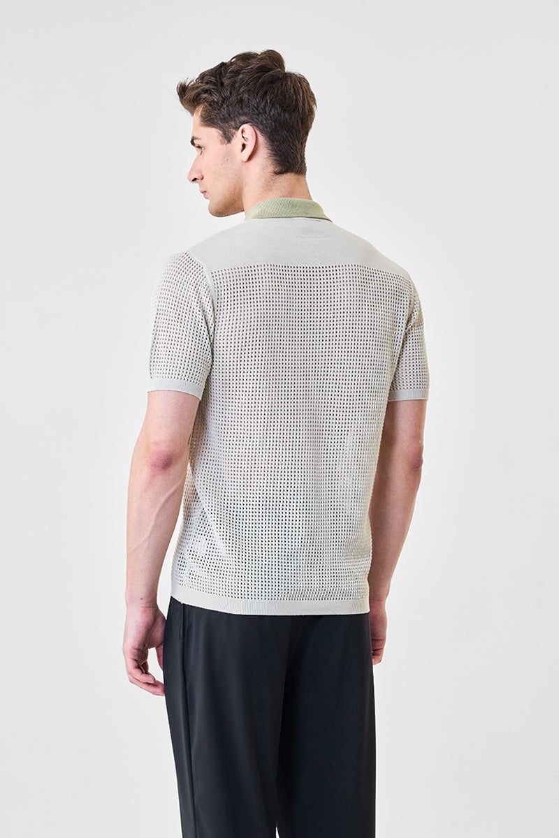 SNITCH Luxe Crochet Polo Shirt - Image 5