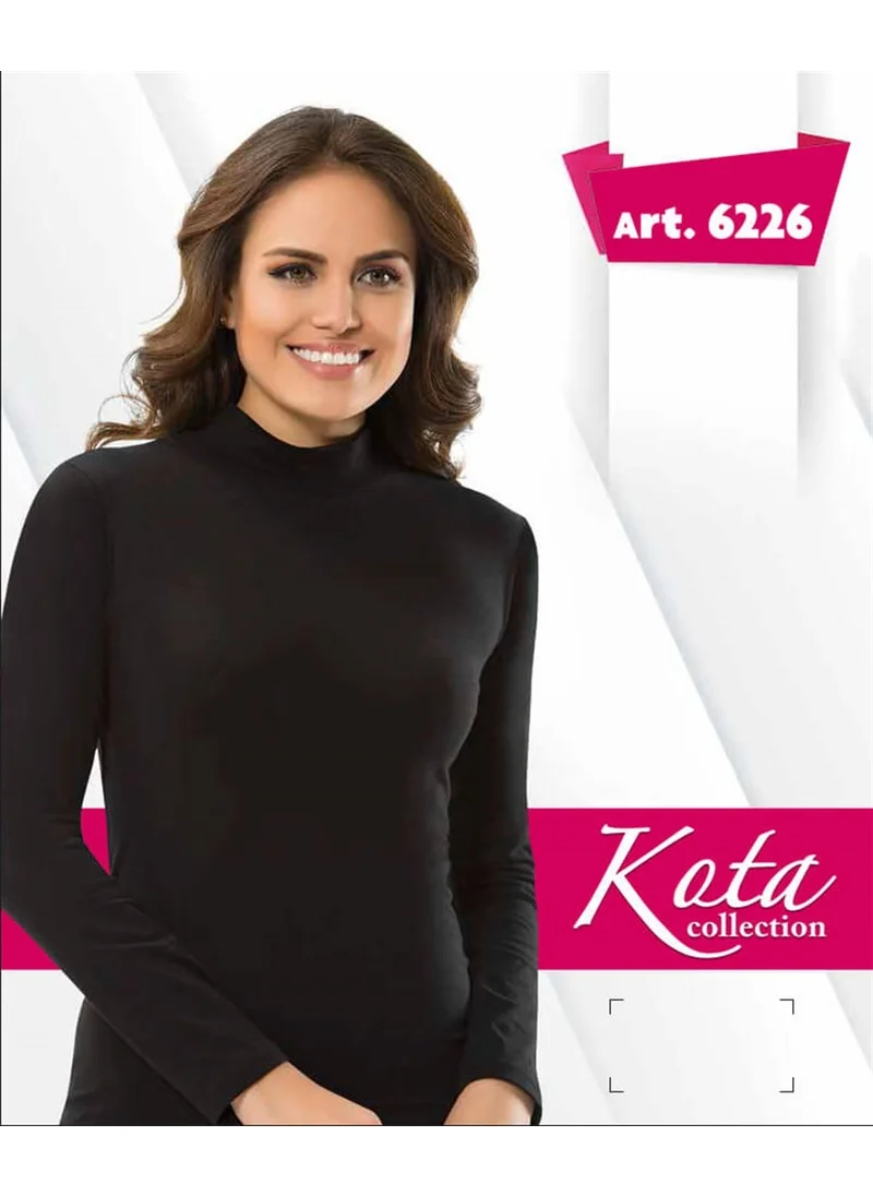 KOTA Half-Neck Lycra Women's Long Sleeve T-Shirt 6226