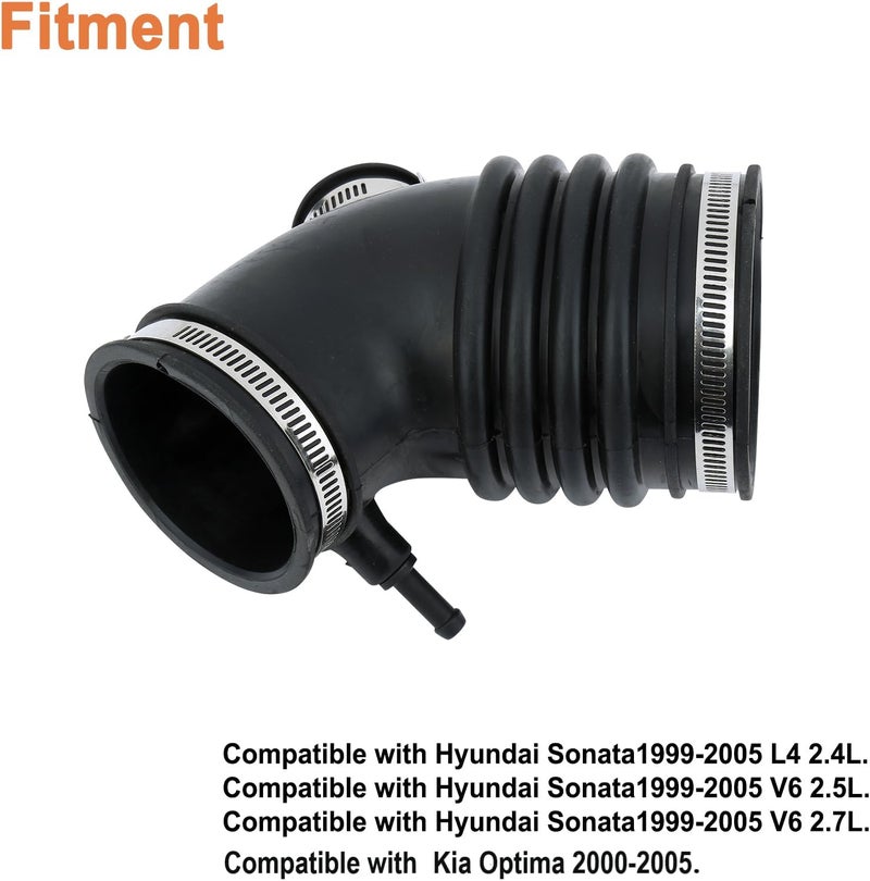 YOUYIEN Engine Air Intake Hose Tube with Clamps for Hyundai Sonata and Kia Optima - Image 3