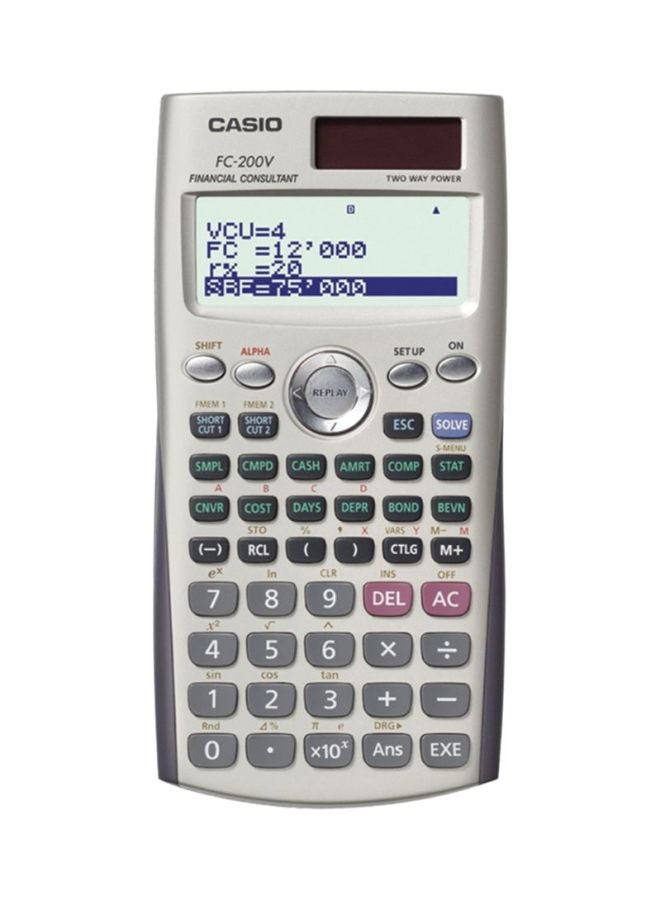 CASIO 12-Digit Financial Consultant Calculator Silver/Grey/Black - Image 1