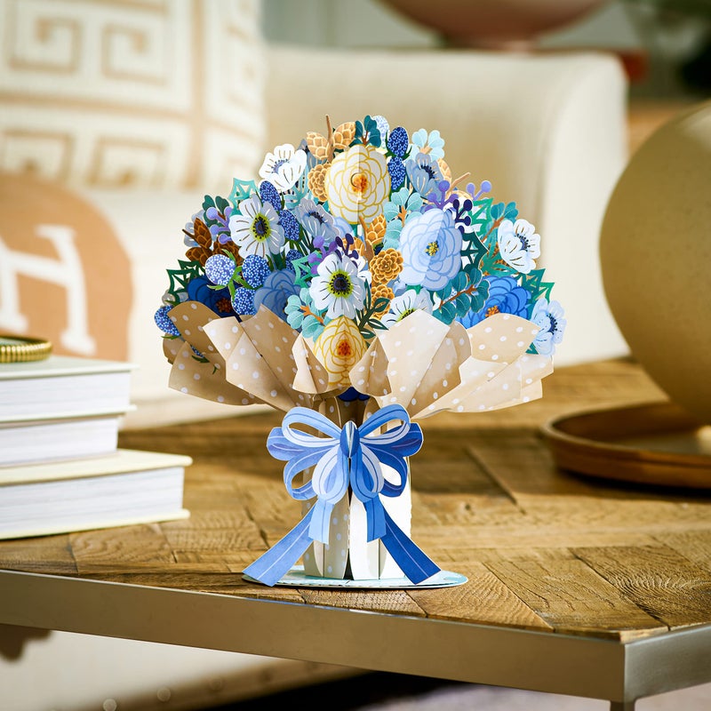 Paper Love HugePop 3D Magical Bouquet Pop Up Valentines Day Card, with Detachable Paper Flower Bouquet, For Valentines Day, Birthday, Anniversary, Wedding, Thank You, All Occasions - Jumbo 10" x 14" Cards - Includes Envelope and Note Tag - Image 5