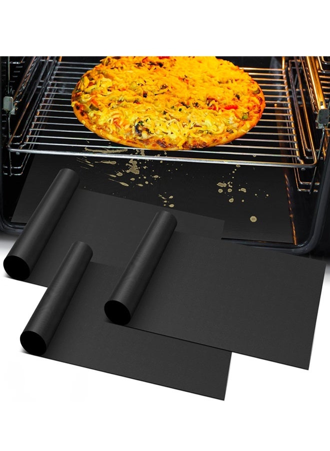 3 Pack Thickened Oven Liners for Bottom of Oven BPA & PFOA Free, Fit Electric Gas Toaster Convection Microwave Ovens Grills - Image 1