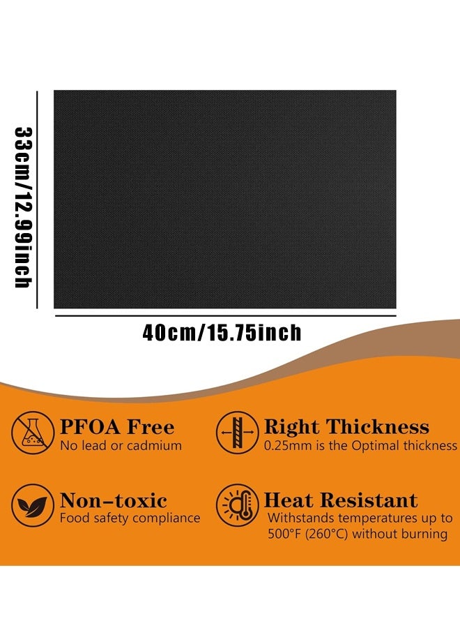 3 Pack Thickened Oven Liners for Bottom of Oven BPA & PFOA Free, Fit Electric Gas Toaster Convection Microwave Ovens Grills - Image 2