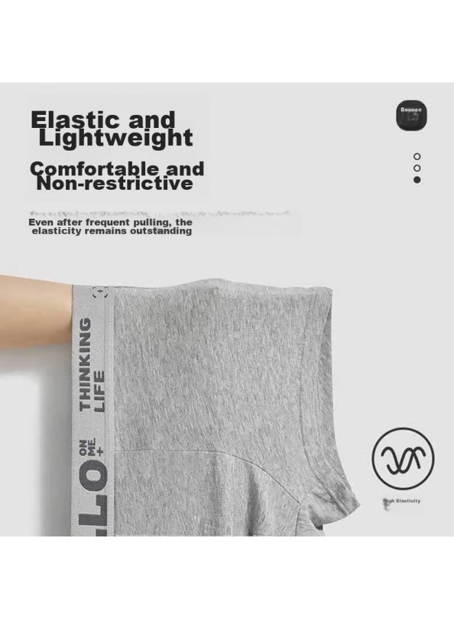 Cotton Thirteen ملابس داخلية رجالية قطنية من Cotton Thirteen مع منطقة عزل قطنية مضادة للبكتيريا، سراويل مربعة شبابية مقاس كبير مريحة ومنفذة للهواء بخصر متوسط - Image 3