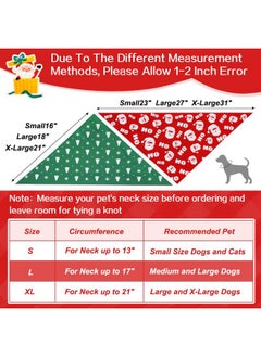 Vivifying Dog Christmas Bandana, 2 Pack Santa Claus and Christmas Tree Dog Scarves for Small Medium and Large Dogs, Holiday Dog Costume for Photo Prop, and Party Decor (Large, Red&Green) - pzsku/Z47830751F9421E38999CZ/45/_/1737032203/52036bea-3964-4471-bd22-e5f59b8dc893