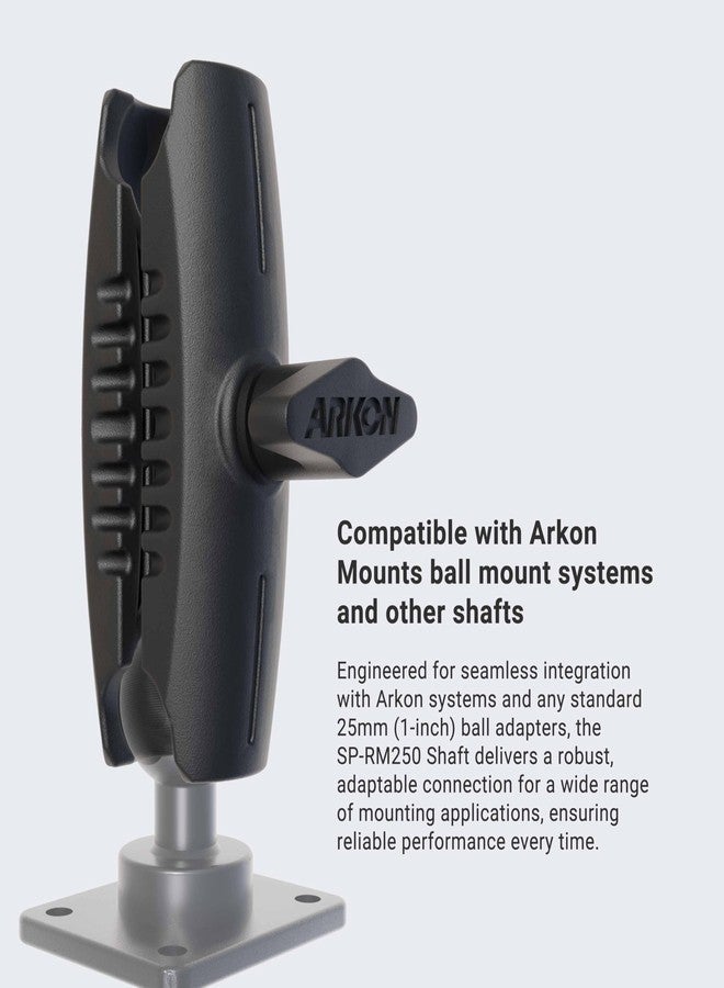 ARKON Mounts Robust Series 3.75" Composite Mount Shaft 25mm (1") Ball Compatible for Customizing Mounts & Pedestals Solid Reinforced Composite Construction Secure Tightening Knob - Image 3