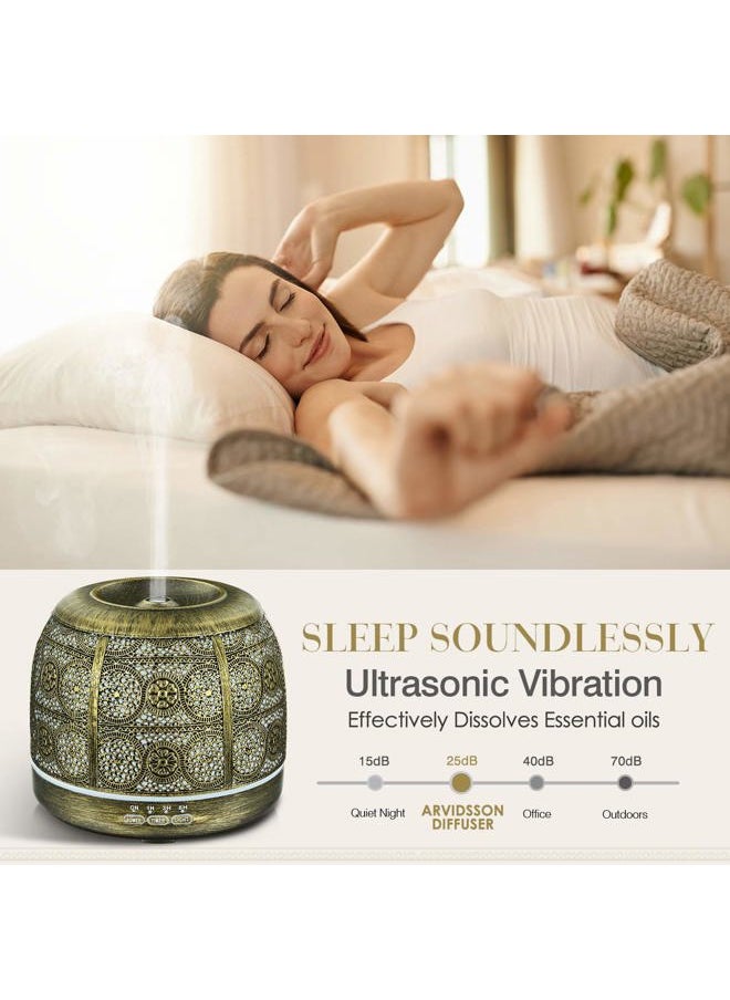 ARVIDSSON 500ml Essential Oil Diffusers for Large Room, Metal Diffusers for Essential Oils, Ultrasonic Aromatherapy Diffuser for Home Office, Gift for Women and Men  - Image 3
