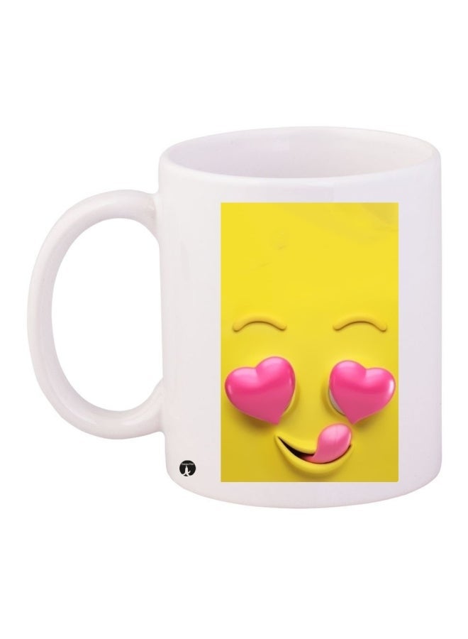 RYN Printed Coffee Mug White/Yellow/Pink
