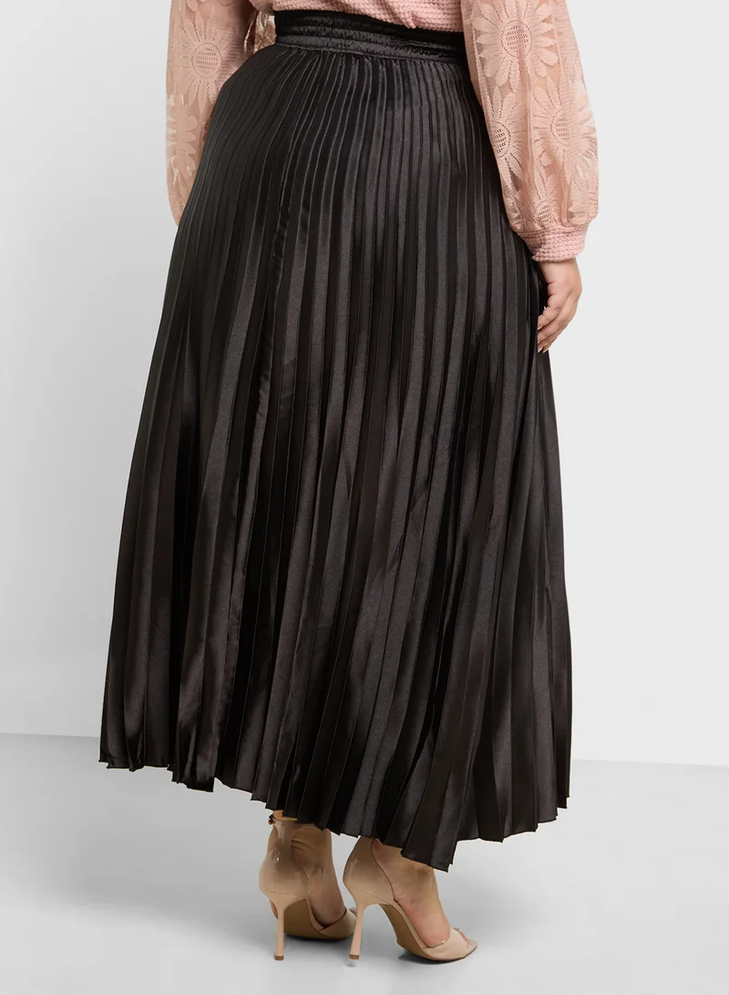 Ella Plus A-Line Skirt With Waist Tie