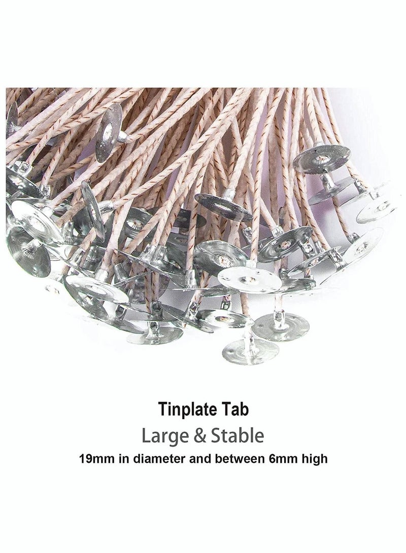 6 Inch 100pcs Thick Gauge Wick,Natural Candle Wick Pre-Waxed  - Image 4