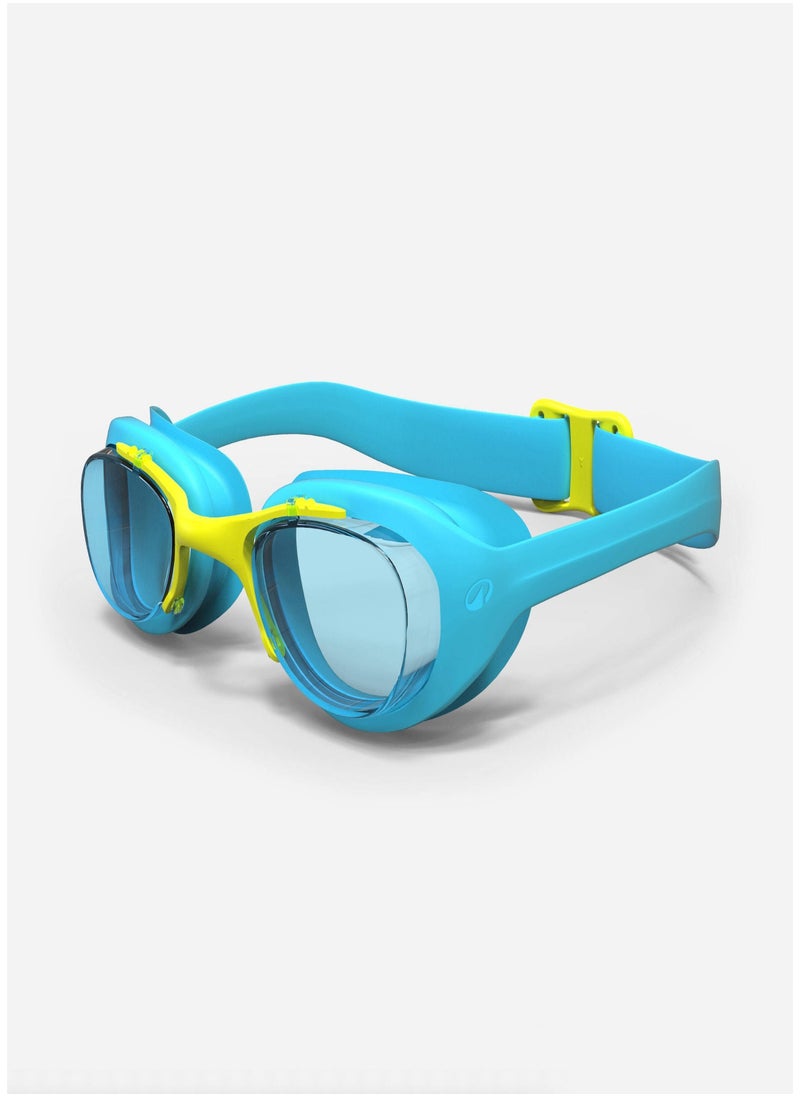 NABAIJI NABAIJI by DECATHLON, Kids Swimming Goggles UV Protection Anti Fogging Clear Lenses Xbase Blue Yellow  - Image 1