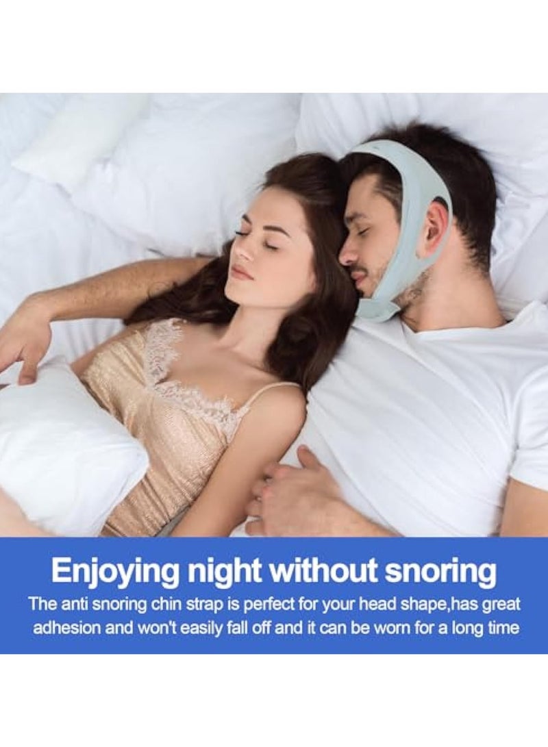 general Upgraded anti-snoring device, anti-snoring chin strap, adjustable and breathable chin strap, snoring solution for more comfortable and quiet sleep, and less snoring for men and women - Image 2